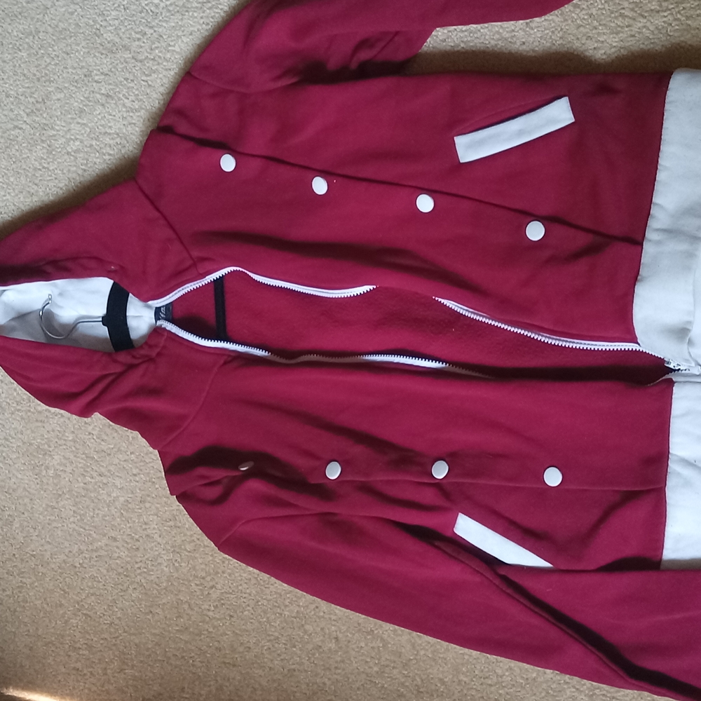 Stylish Red and White Men's Lightweight Jacket